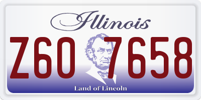 IL license plate Z607658