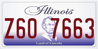 IL license plate Z607663