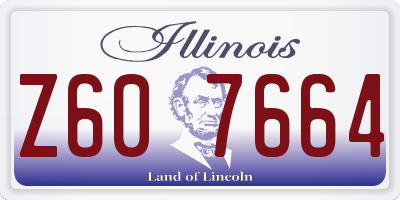 IL license plate Z607664