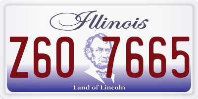 IL license plate Z607665