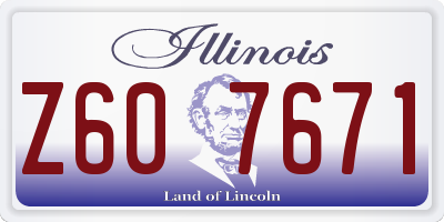 IL license plate Z607671