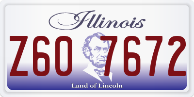 IL license plate Z607672