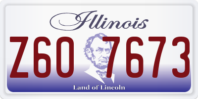 IL license plate Z607673