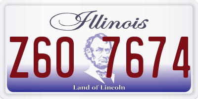 IL license plate Z607674