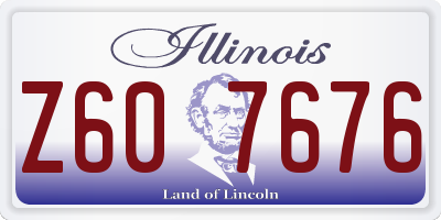IL license plate Z607676