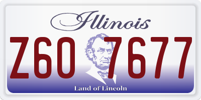 IL license plate Z607677