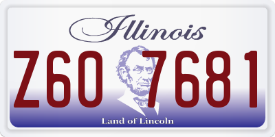 IL license plate Z607681