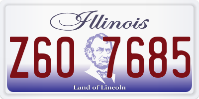 IL license plate Z607685