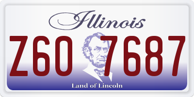 IL license plate Z607687
