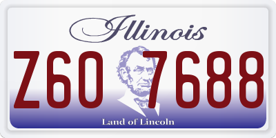IL license plate Z607688