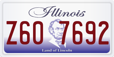 IL license plate Z607692