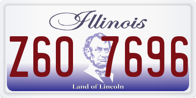 IL license plate Z607696