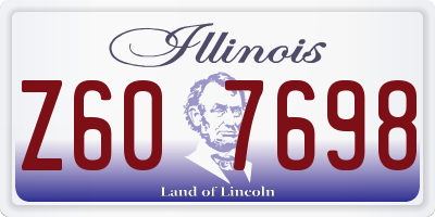 IL license plate Z607698