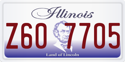 IL license plate Z607705