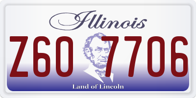 IL license plate Z607706