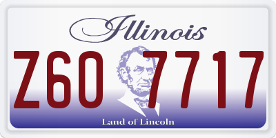IL license plate Z607717