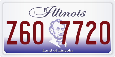 IL license plate Z607720