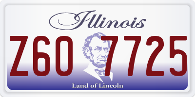 IL license plate Z607725