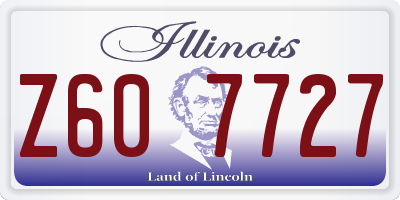 IL license plate Z607727