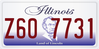 IL license plate Z607731