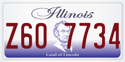 IL license plate Z607734