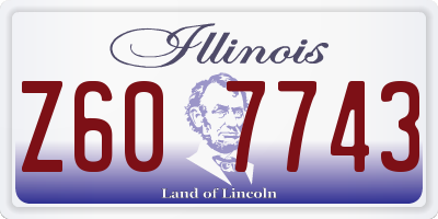 IL license plate Z607743