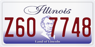 IL license plate Z607748