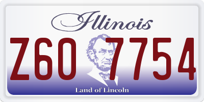 IL license plate Z607754