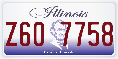 IL license plate Z607758