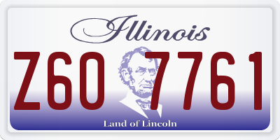 IL license plate Z607761