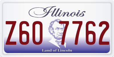 IL license plate Z607762