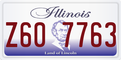 IL license plate Z607763