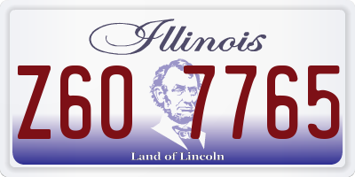 IL license plate Z607765