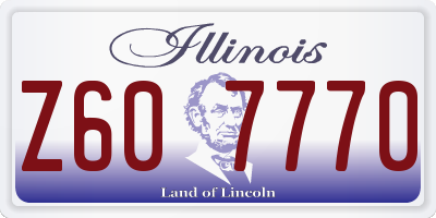 IL license plate Z607770