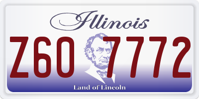 IL license plate Z607772