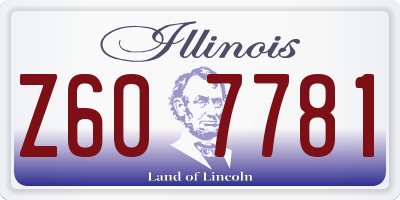 IL license plate Z607781