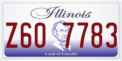IL license plate Z607783
