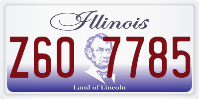 IL license plate Z607785