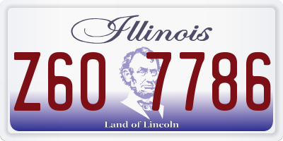 IL license plate Z607786