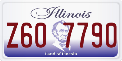 IL license plate Z607790