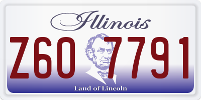 IL license plate Z607791