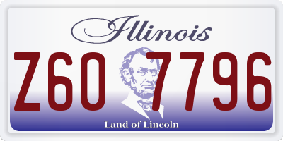 IL license plate Z607796