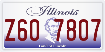 IL license plate Z607807