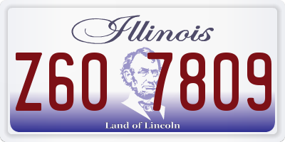 IL license plate Z607809