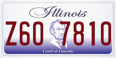 IL license plate Z607810