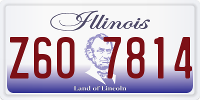 IL license plate Z607814
