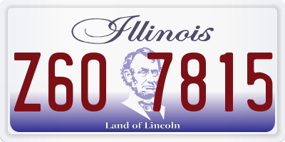 IL license plate Z607815