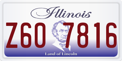 IL license plate Z607816