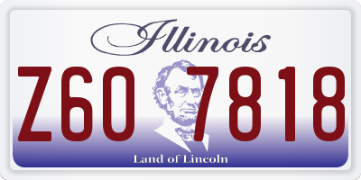 IL license plate Z607818
