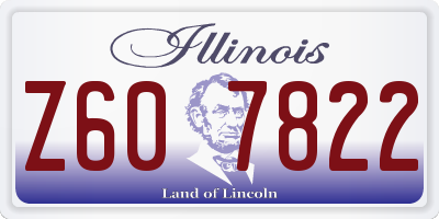 IL license plate Z607822